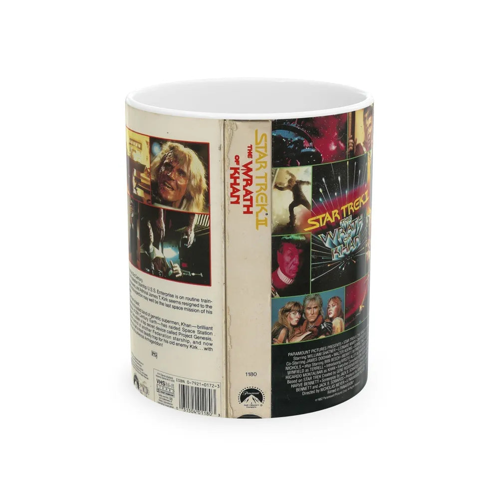 STAR TREK 2 THE WRATH OF KHAN (VHS COVER) - White Coffee Mug-11oz-Go Mug Yourself