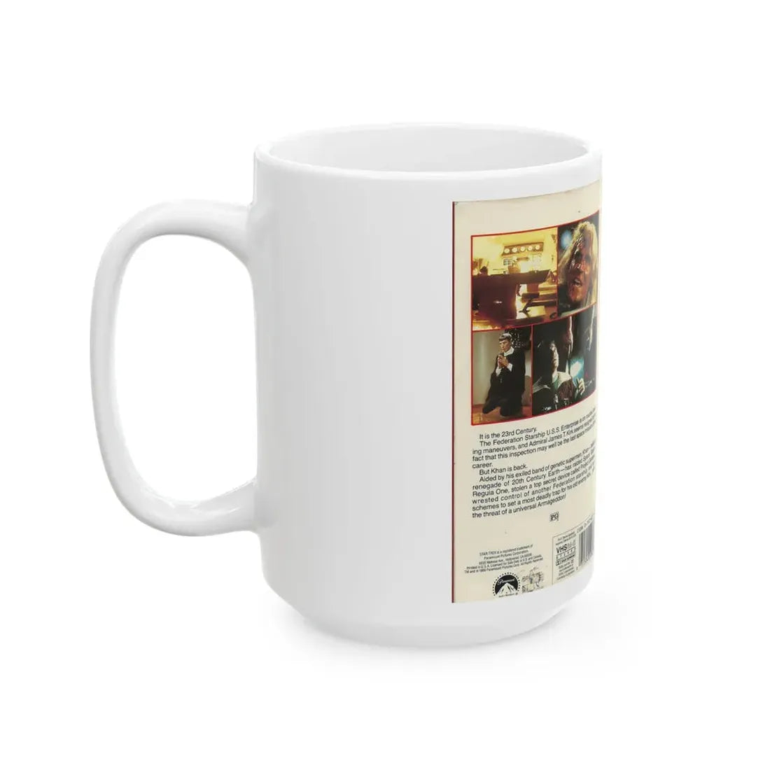 STAR TREK 2 THE WRATH OF KHAN (VHS COVER) - White Coffee Mug - Go Mug Yourself