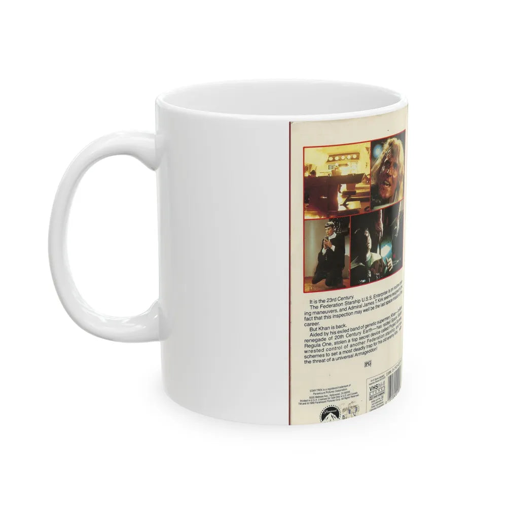 STAR TREK 2 THE WRATH OF KHAN (VHS COVER) - White Coffee Mug-Go Mug Yourself