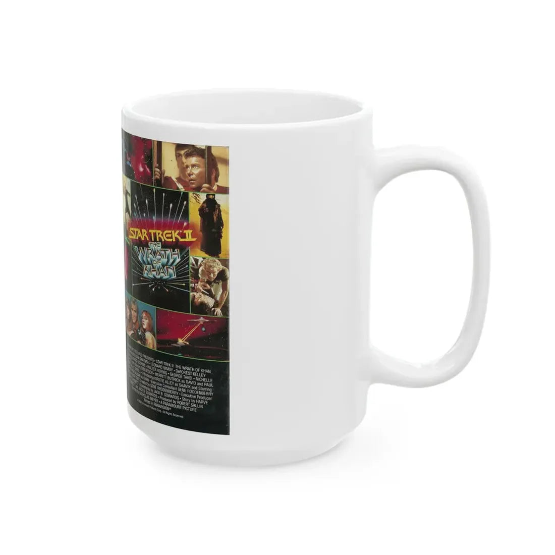 STAR TREK 2 THE WRATH OF KHAN (VHS COVER) - White Coffee Mug - Go Mug Yourself