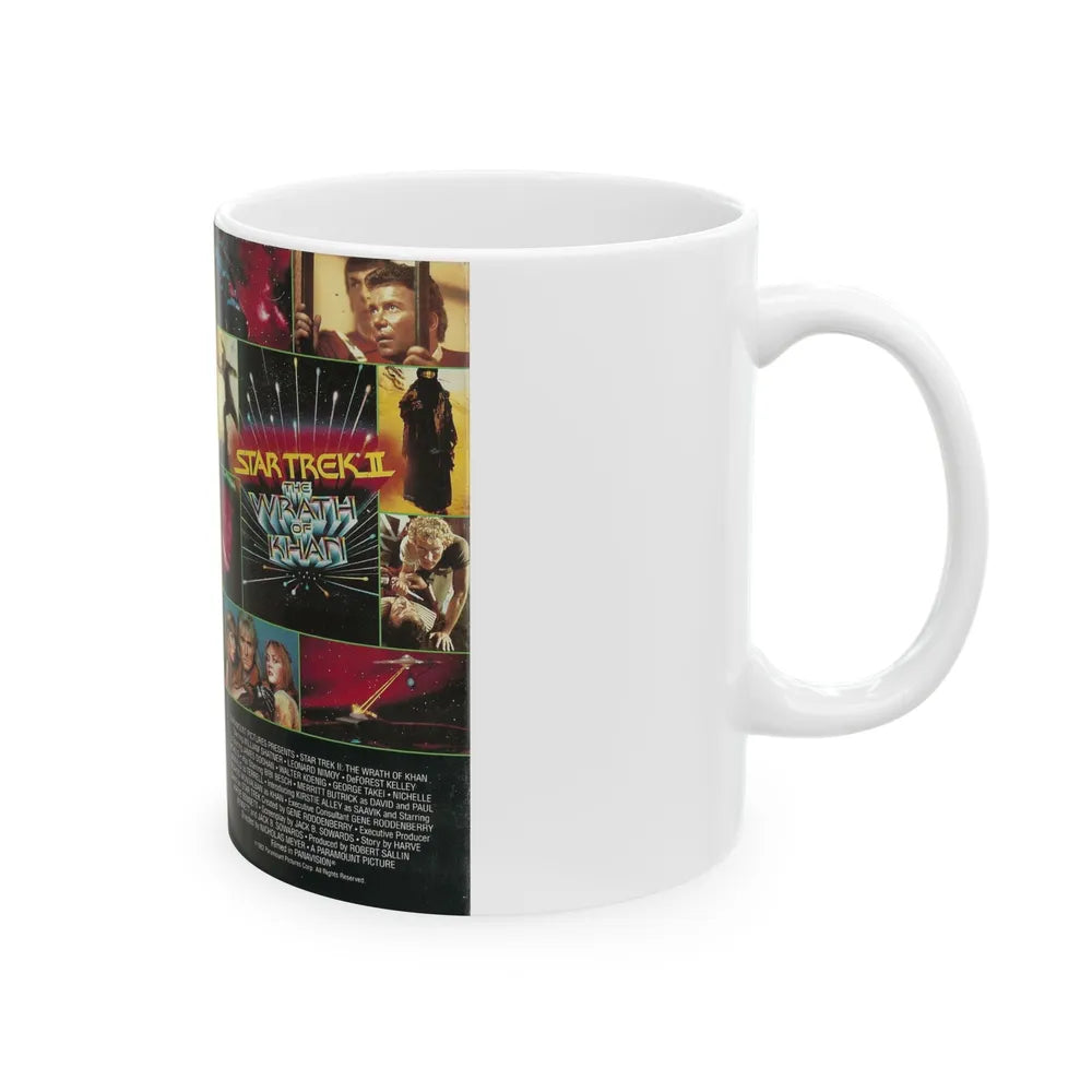 STAR TREK 2 THE WRATH OF KHAN (VHS COVER) - White Coffee Mug-Go Mug Yourself