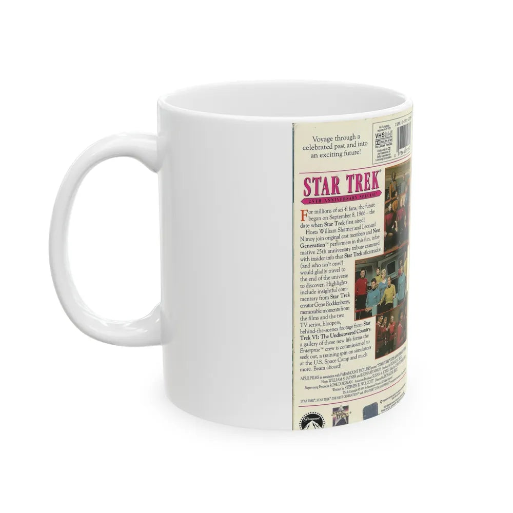 STAR TREK 25TH ANNIVERSARY SPECIAL (VHS COVER) - White Coffee Mug-Go Mug Yourself