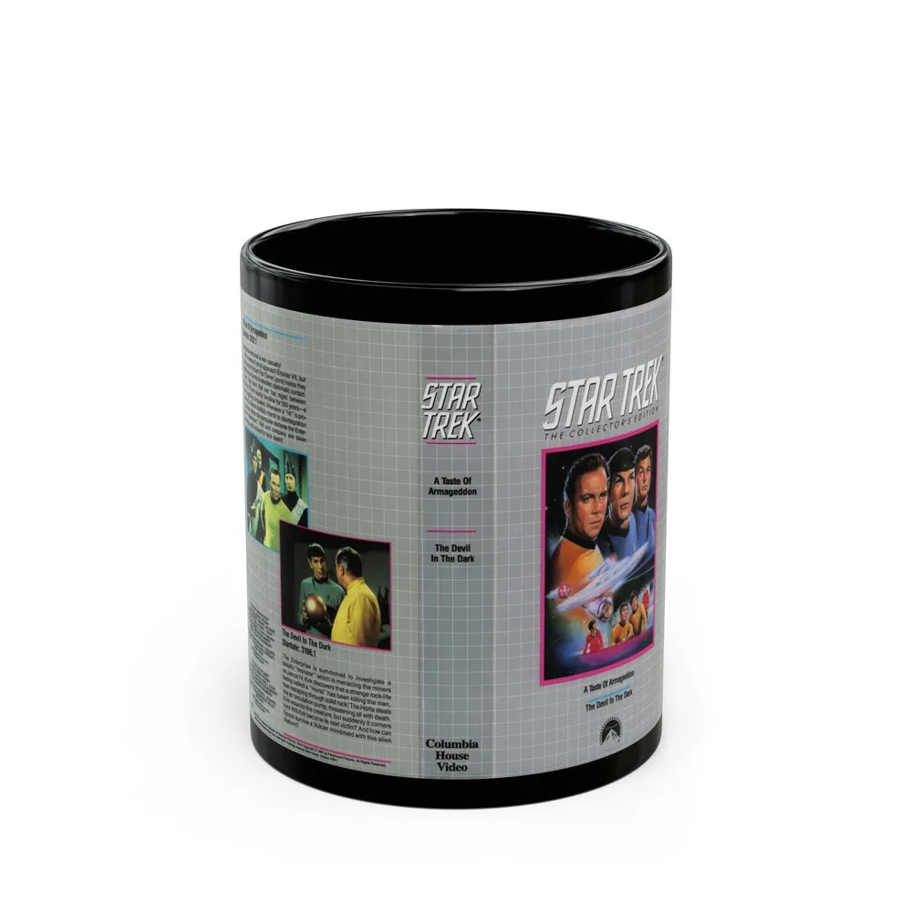 STAR TREK A TASTE OF ARMAGEDDON (VHS COVER) - Black Coffee Mug-11oz-Go Mug Yourself