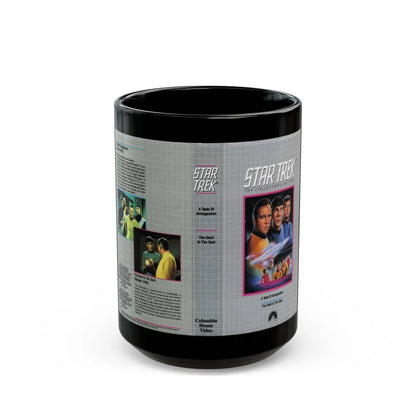 STAR TREK A TASTE OF ARMAGEDDON (VHS COVER) - Black Coffee Mug-15oz-Go Mug Yourself