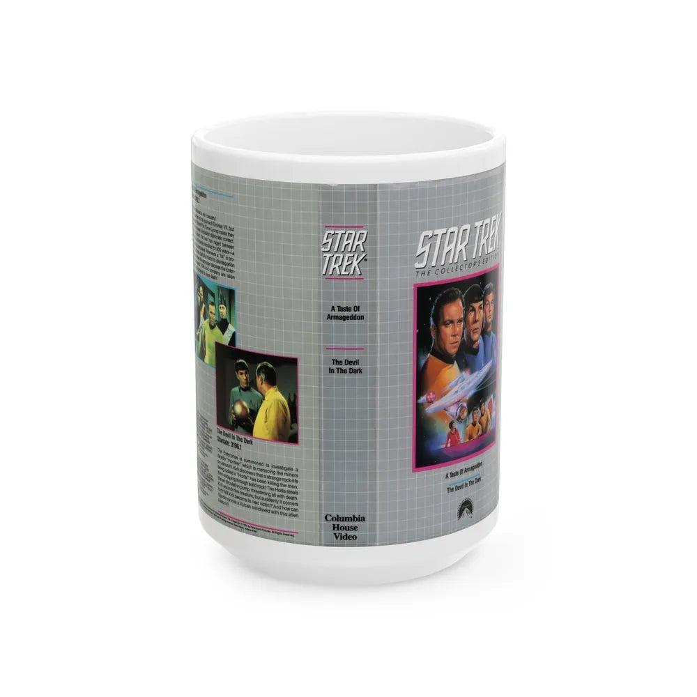 STAR TREK A TASTE OF ARMAGEDDON (VHS COVER) - White Coffee Mug-15oz-Go Mug Yourself