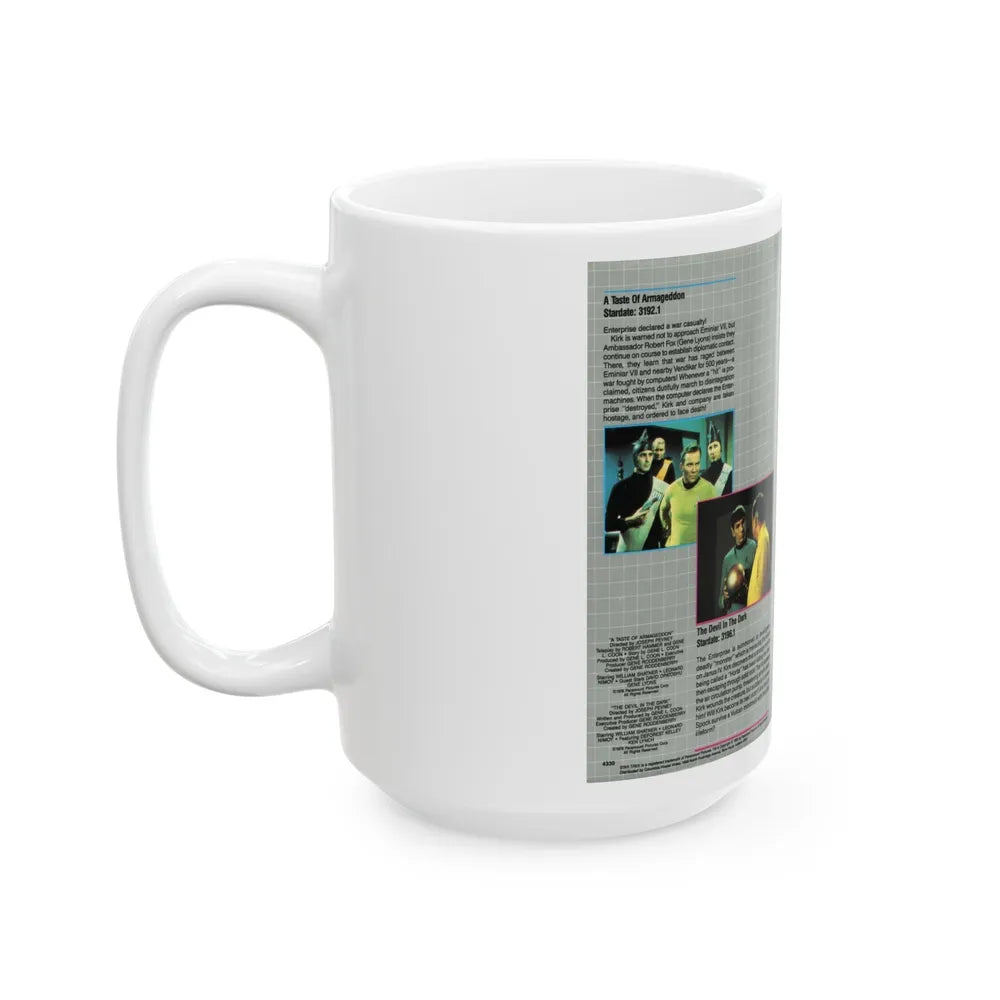 STAR TREK A TASTE OF ARMAGEDDON (VHS COVER) - White Coffee Mug-Go Mug Yourself