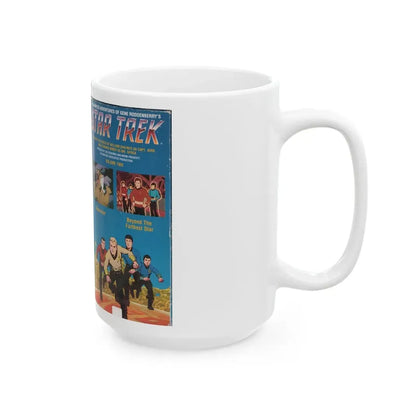 STAR TREK THE ANIMATED SERIES YESTERYEAR AND BEYOND THE FARTHEST STAR (VHS COVER) - White Coffee Mug - Go Mug Yourself