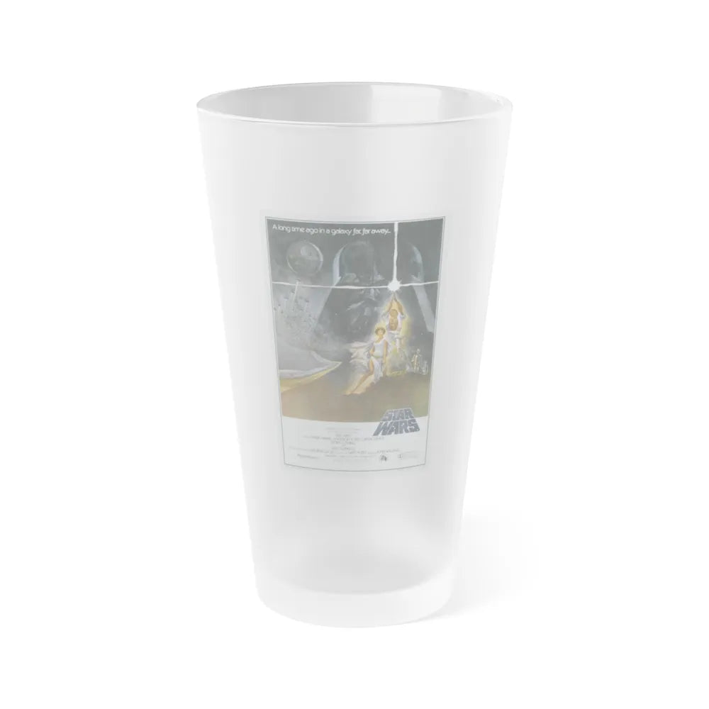 STAR WARS 1977 Movie Poster - Frosted Pint Glass 16oz-Go Mug Yourself