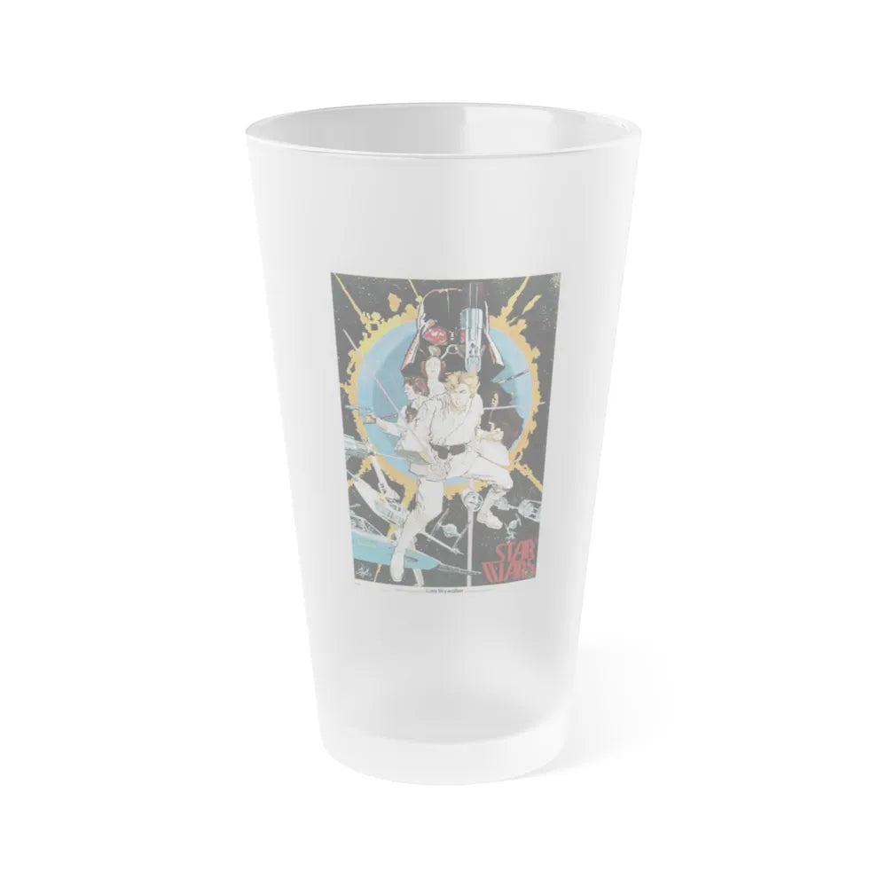 STAR WARS (ADVANCE) 1977 Movie Poster - Frosted Pint Glass 16oz-16oz-Frosted-Go Mug Yourself