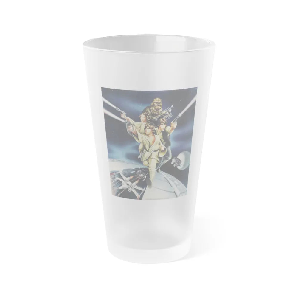 STAR WARS (CUSTOMER CASCADE EXCLUSIVE 2) 1977 Movie Poster - Frosted Pint Glass 16oz-Go Mug Yourself