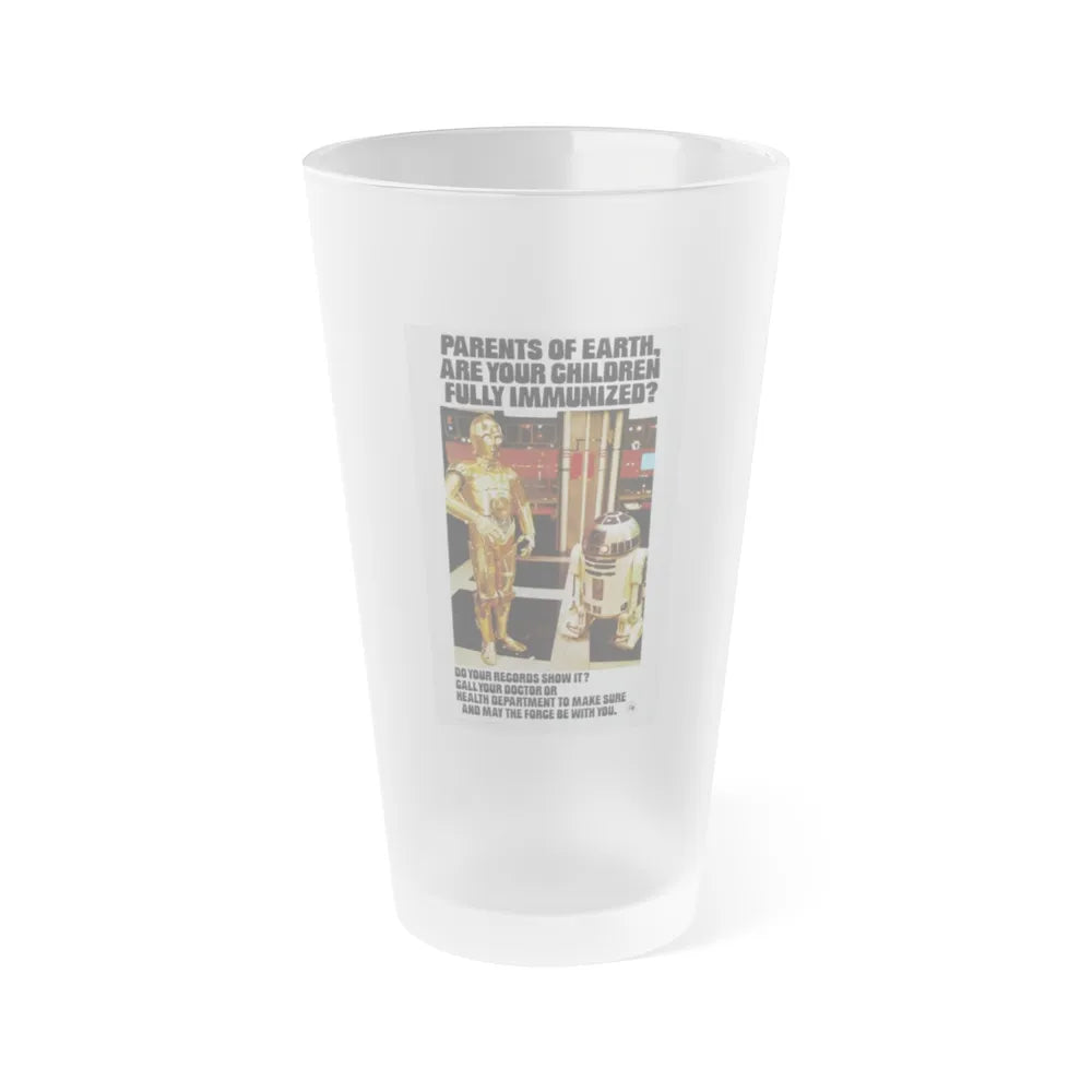 STAR WARS IMMUNIZED 1977 Movie Poster - Frosted Pint Glass 16oz-Go Mug Yourself