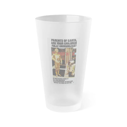 STAR WARS IMMUNIZED 1977 Movie Poster - Frosted Pint Glass 16oz-Go Mug Yourself