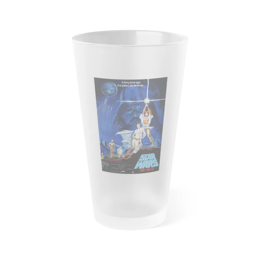 STAR WARS (JAPANESE) 1977 Movie Poster - Frosted Pint Glass 16oz-Go Mug Yourself