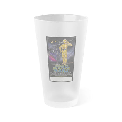 STAR WARS RADIO ADVERTISEMENT 1977 Movie Poster - Frosted Pint Glass 16oz-Go Mug Yourself