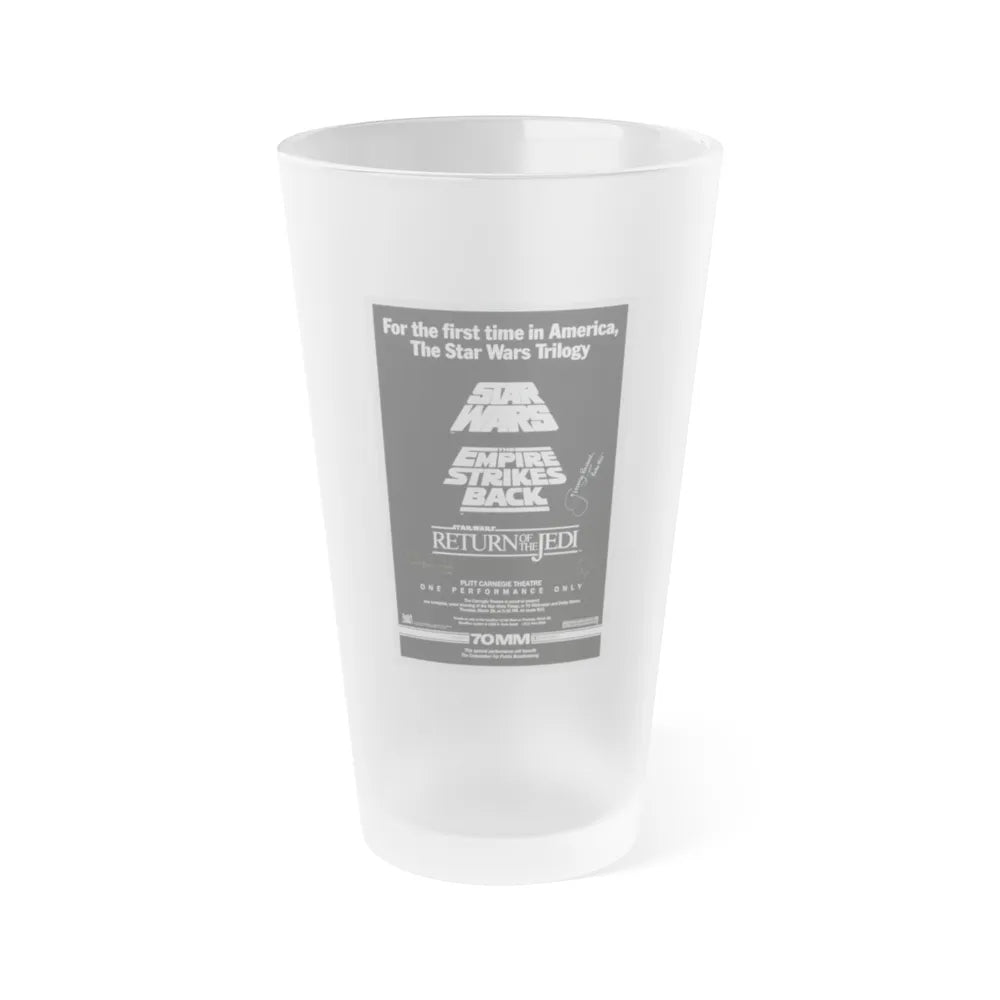 STAR WARS TRILOGY 70MM 1977 Movie Poster - Frosted Pint Glass 16oz-Go Mug Yourself