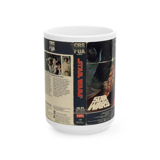 STAR WARS (VHS COVER) - White Coffee Mug 15oz - Go Mug Yourself