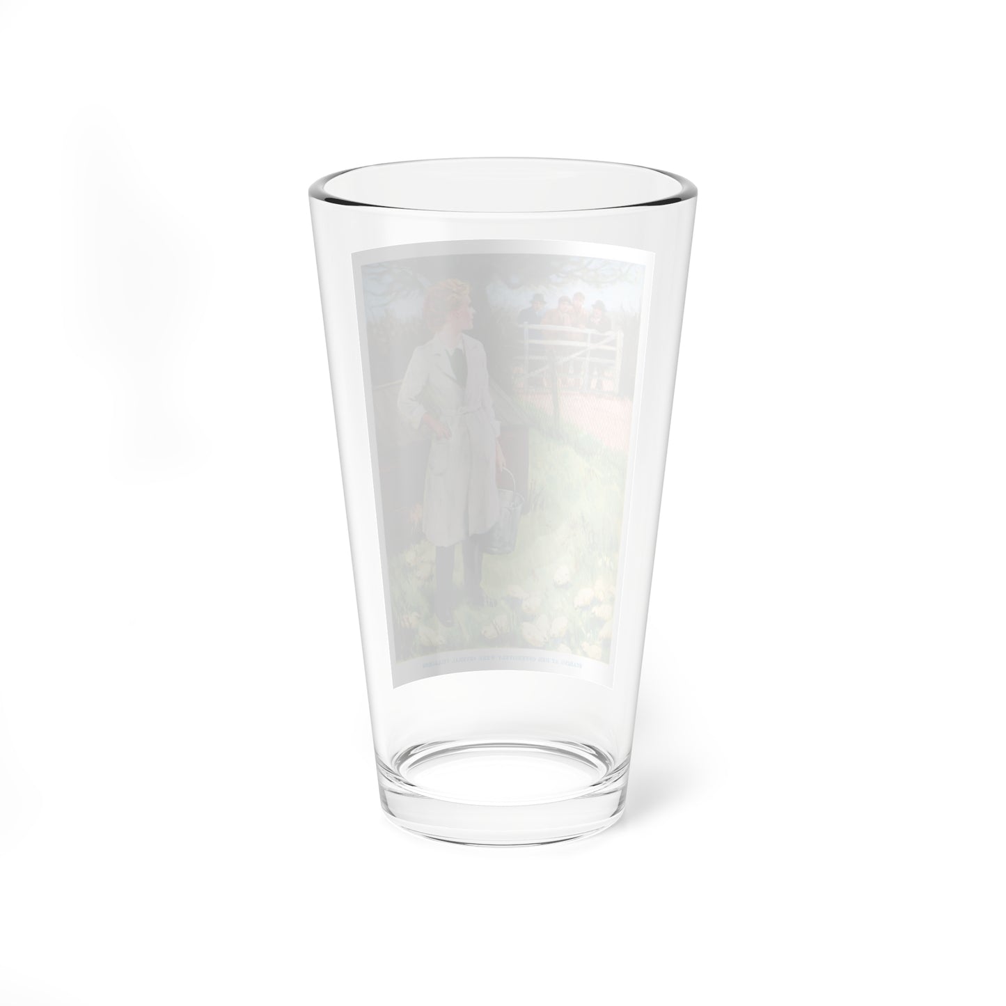 staring at her offensively were several villagers (Magazine Illustration) Pint Glass 16oz-Go Mug Yourself