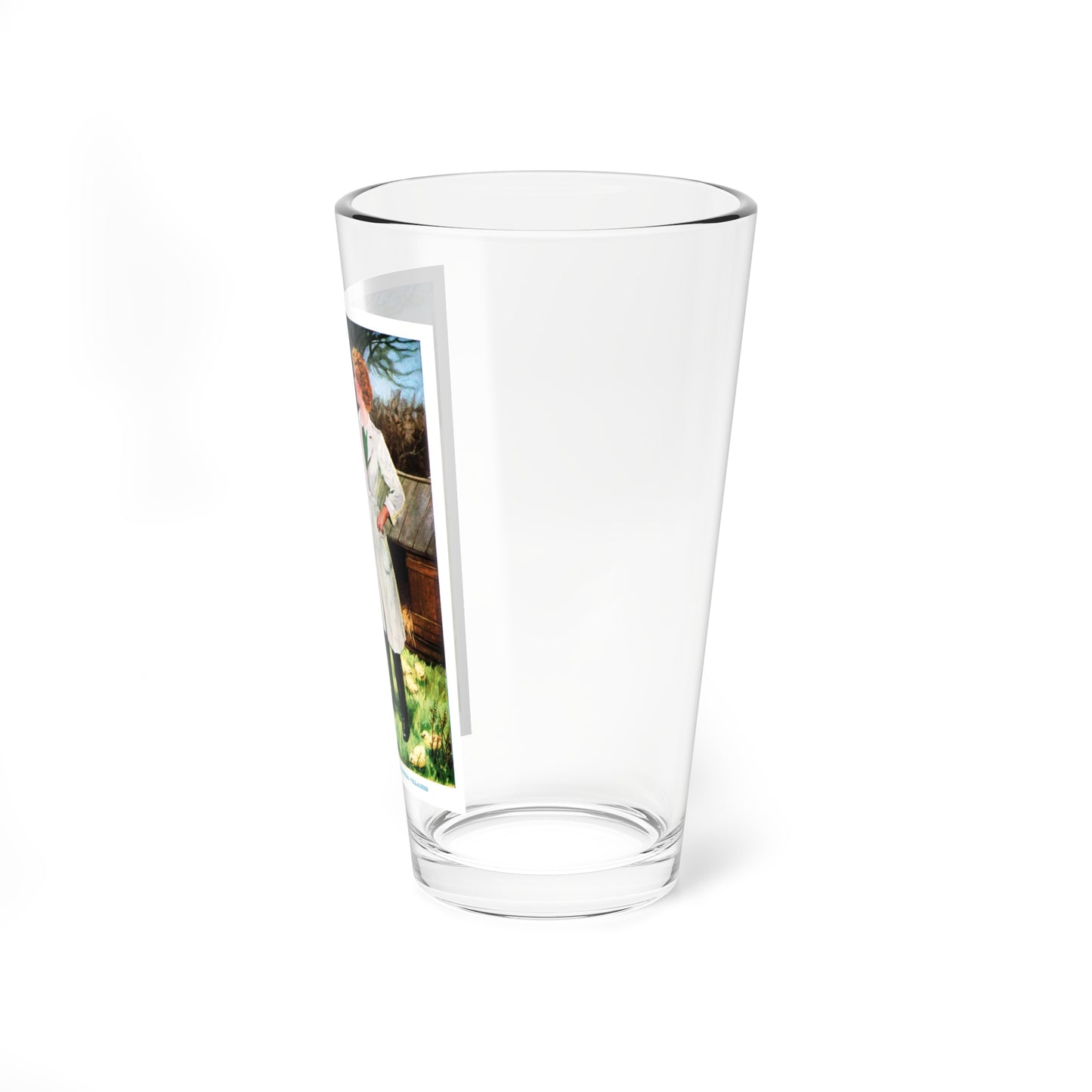 staring at her offensively were several villagers (Magazine Illustration) Pint Glass 16oz-Go Mug Yourself