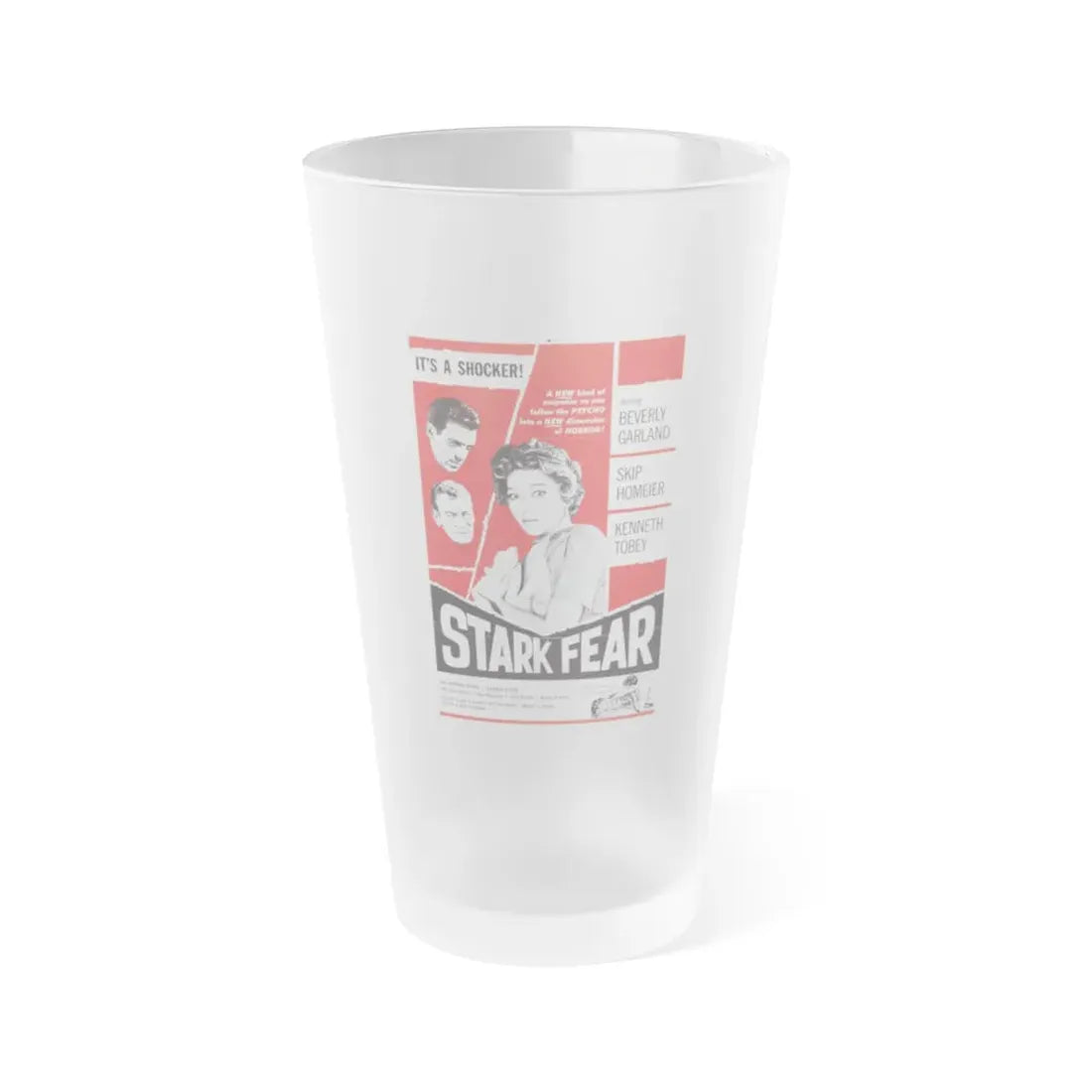 STARK FEAR 1962 Movie Poster - Frosted Pint Glass 16oz Default Title - Go Mug Yourself