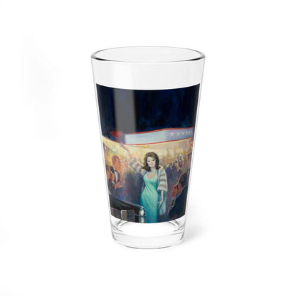 Starlet by Car in Front of Theater, story illustration (Magazine Illustration) Pint Glass 16oz 16oz - Go Mug Yourself