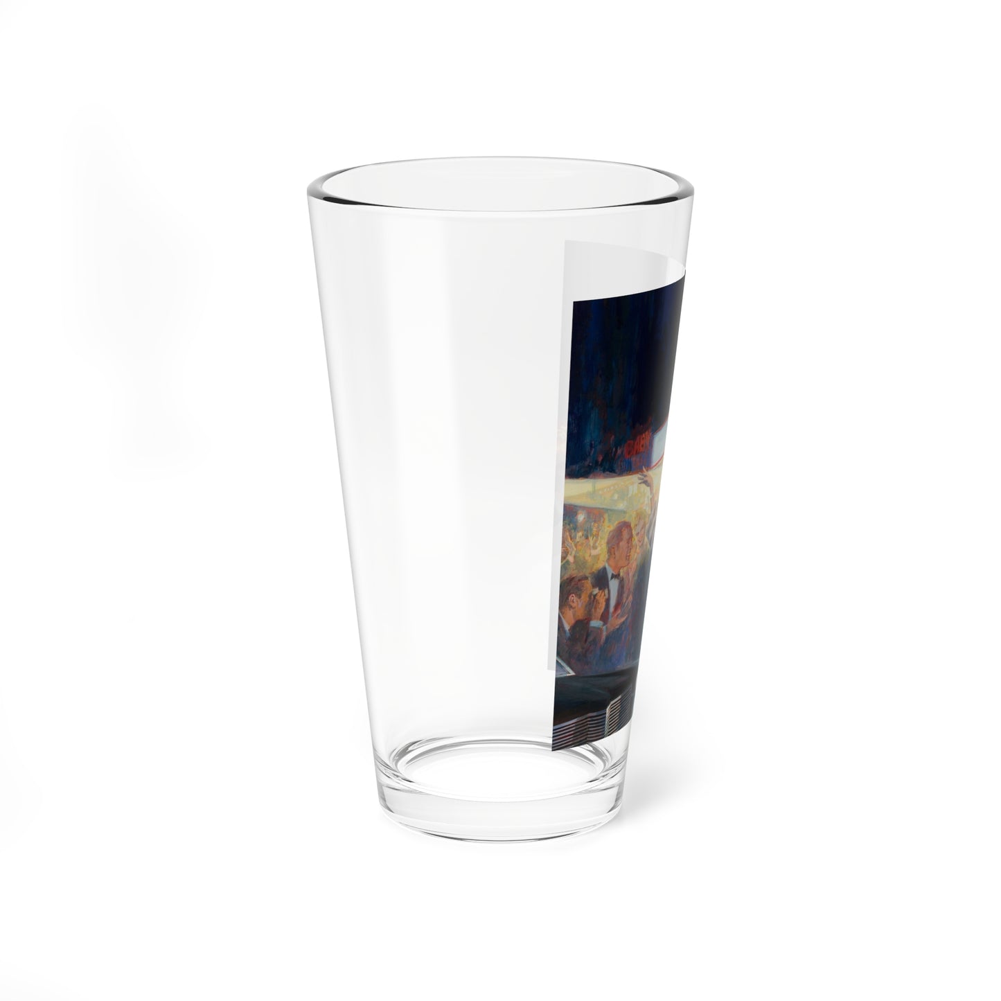 Starlet by Car in Front of Theater, story illustration (Magazine Illustration) Pint Glass 16oz-Go Mug Yourself