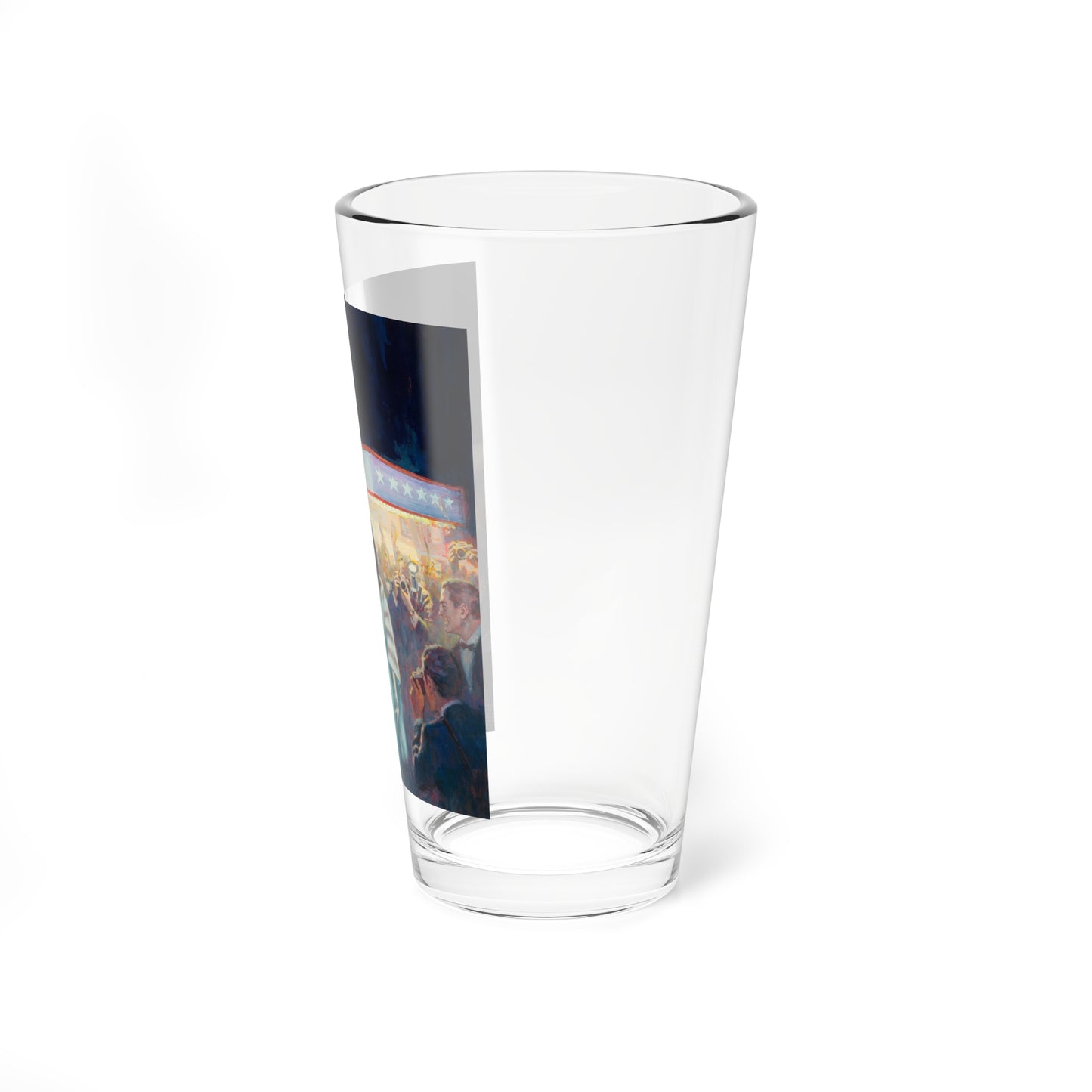 Starlet by Car in Front of Theater, story illustration (Magazine Illustration) Pint Glass 16oz-Go Mug Yourself