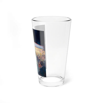 Starlet by Car in Front of Theater, story illustration (Magazine Illustration) Pint Glass 16oz - Go Mug Yourself