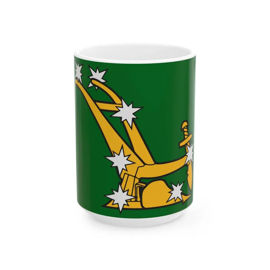 Starry Plough flag 1914 (Ireland) White Coffee Mug 15oz - Go Mug Yourself