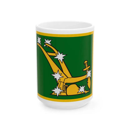 Starry Plough flag with fringe (Ireland) White Coffee Mug 15oz - Go Mug Yourself