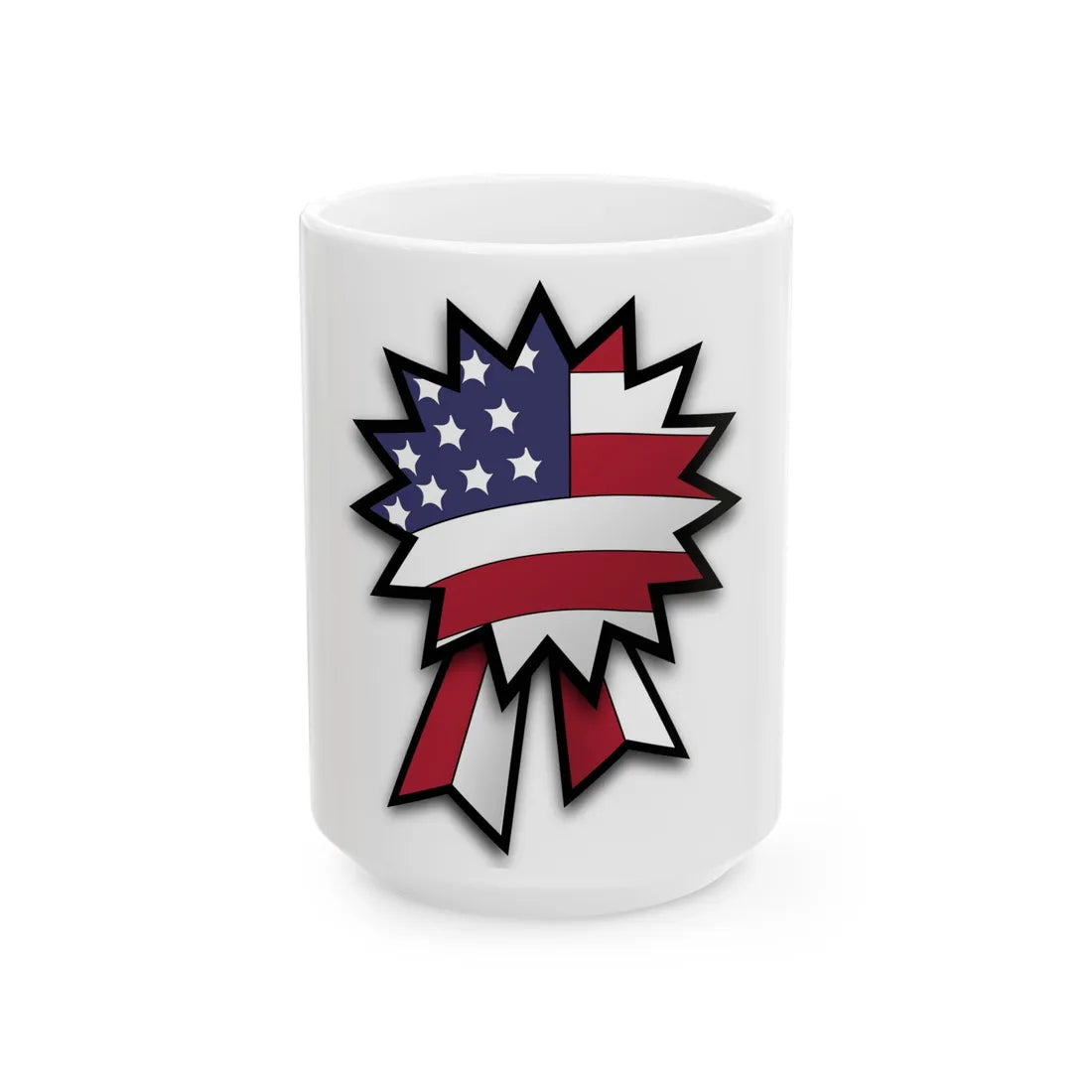 StarsNStripes Rosett (United States) White Coffee Mug 15oz - Go Mug Yourself