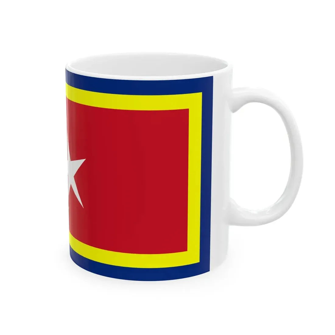 State Ceremonial Flag of Johor (Malaysia) White Coffee Mug - Go Mug Yourself
