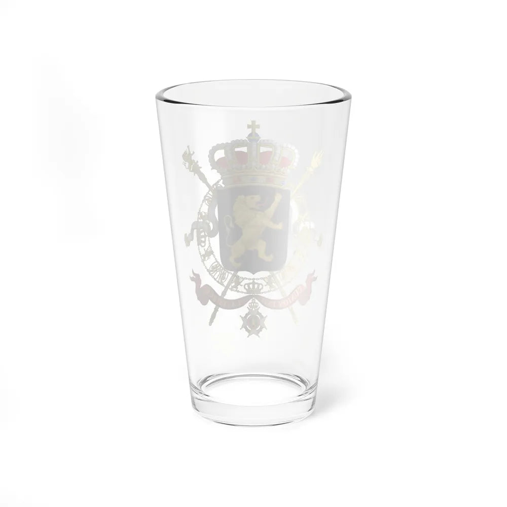 State Coat of Arms of Belgium - Pint Glass 16oz-Go Mug Yourself