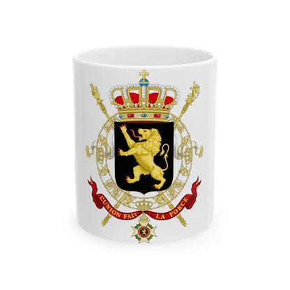 State Coat of Arms of Belgium - White Coffee Mug-11oz-Go Mug Yourself