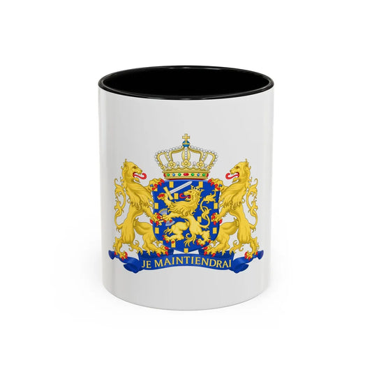 State coat of arms of the Netherlands - Accent Coffee Mug 11oz Black - Go Mug Yourself
