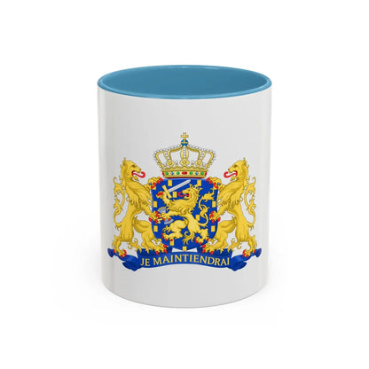 State coat of arms of the Netherlands - Accent Coffee Mug 11oz Light Blue - Go Mug Yourself