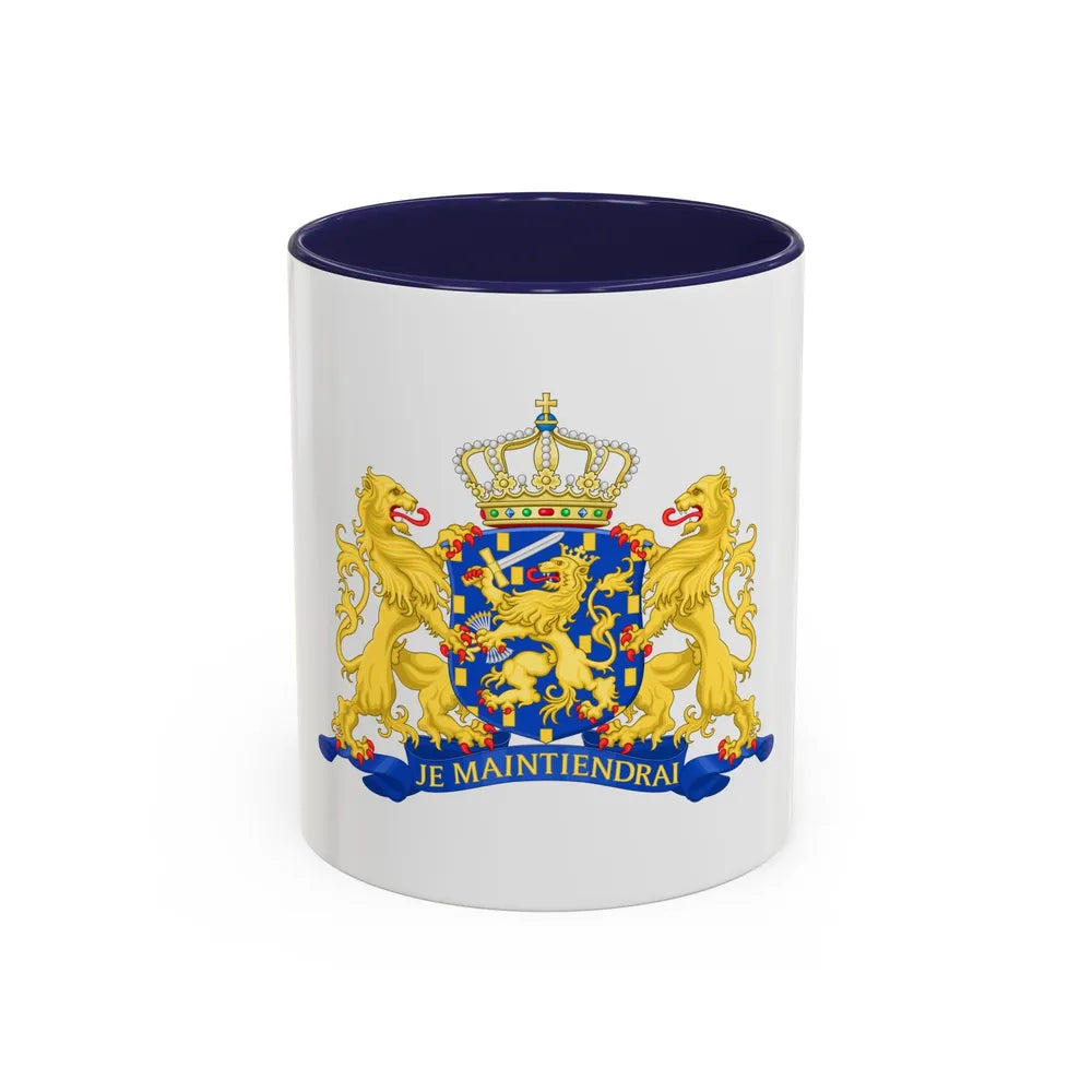 State coat of arms of the Netherlands - Accent Coffee Mug 11oz Navy - Go Mug Yourself