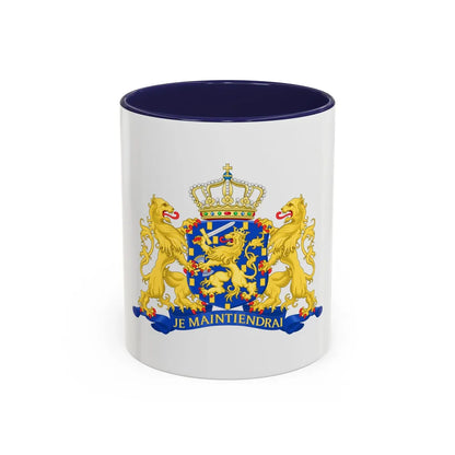 State coat of arms of the Netherlands - Accent Coffee Mug 11oz Navy - Go Mug Yourself