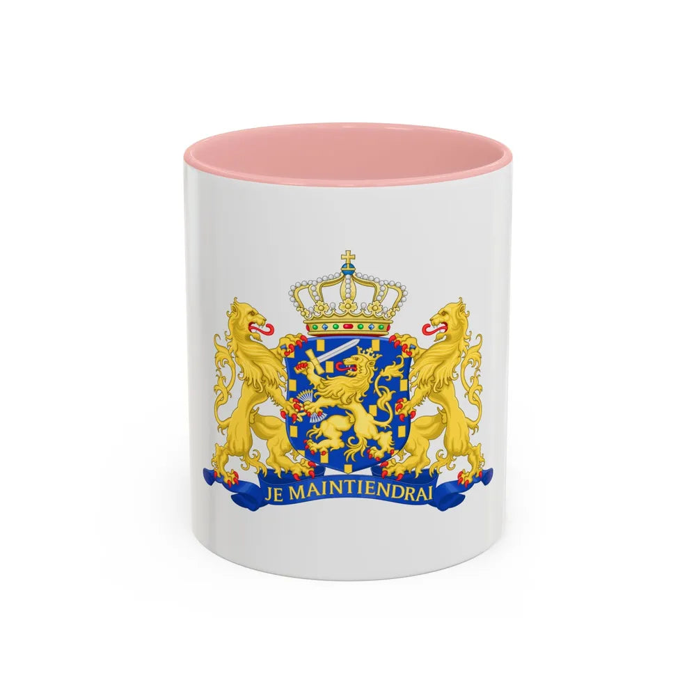 State coat of arms of the Netherlands - Accent Coffee Mug 11oz Pink - Go Mug Yourself
