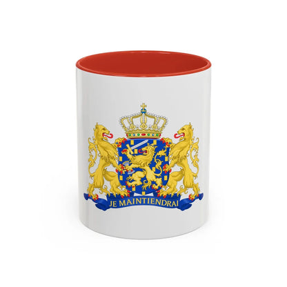 State coat of arms of the Netherlands - Accent Coffee Mug 11oz Red - Go Mug Yourself