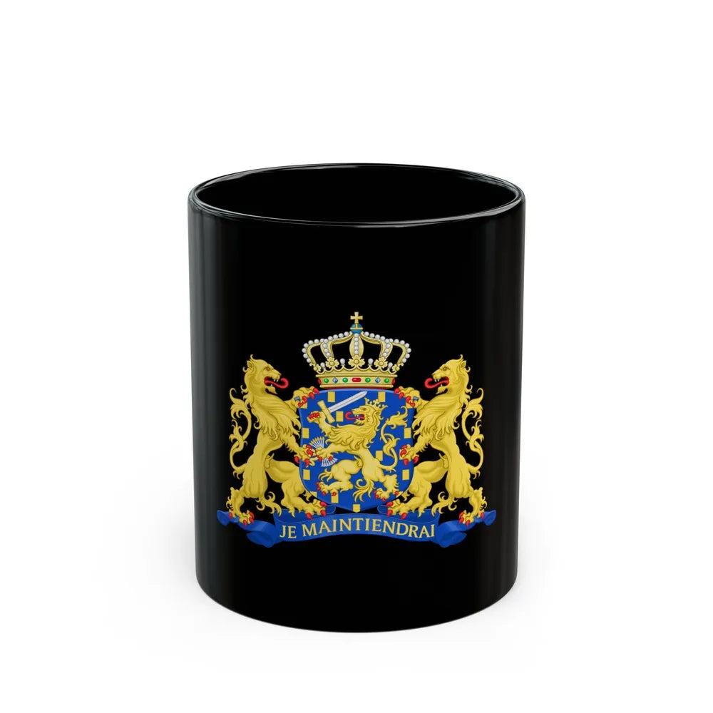 State coat of arms of the Netherlands - Black Coffee Mug-11oz-Go Mug Yourself