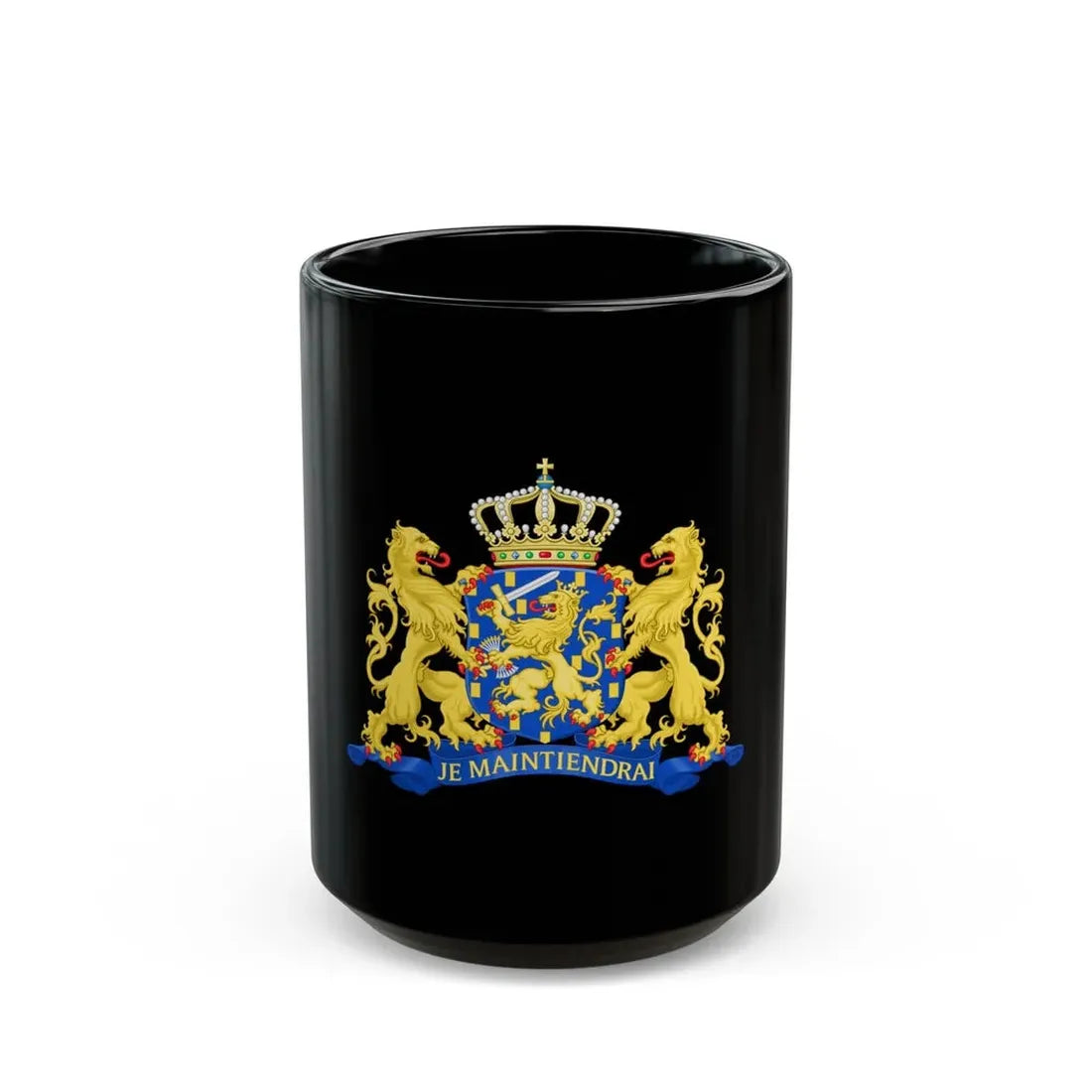State coat of arms of the Netherlands - Black Coffee Mug 15oz - Go Mug Yourself