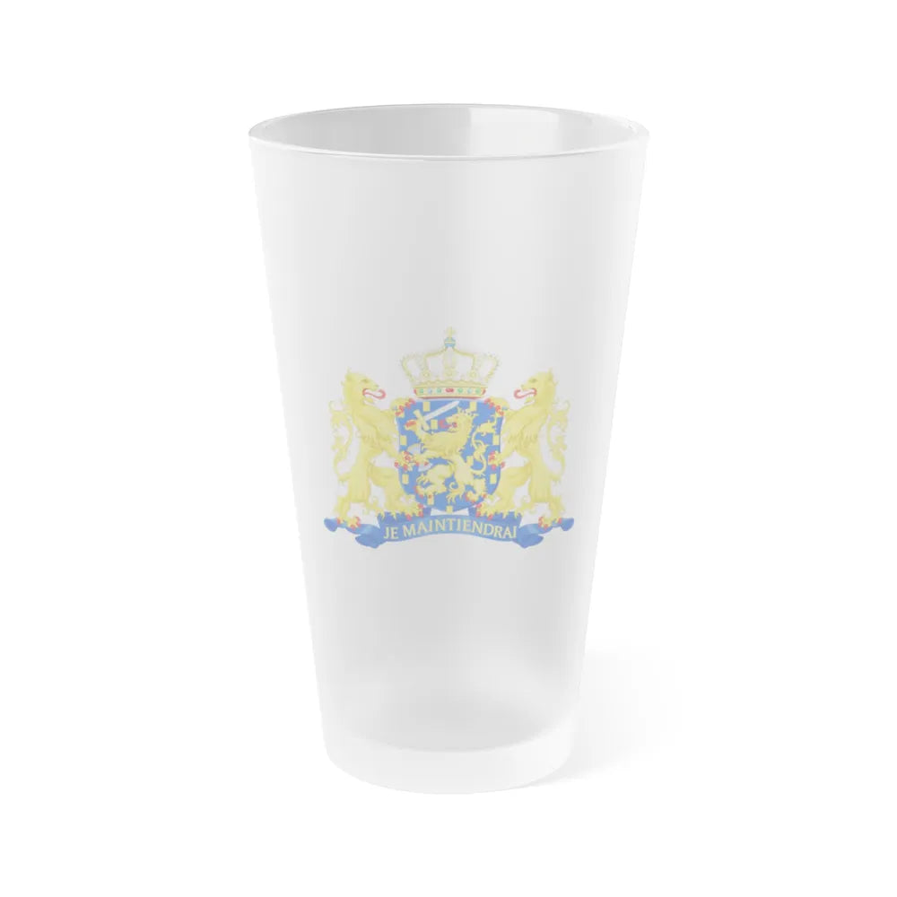 State coat of arms of the Netherlands - Frosted Pint Glass 16oz-16oz-Frosted-Go Mug Yourself