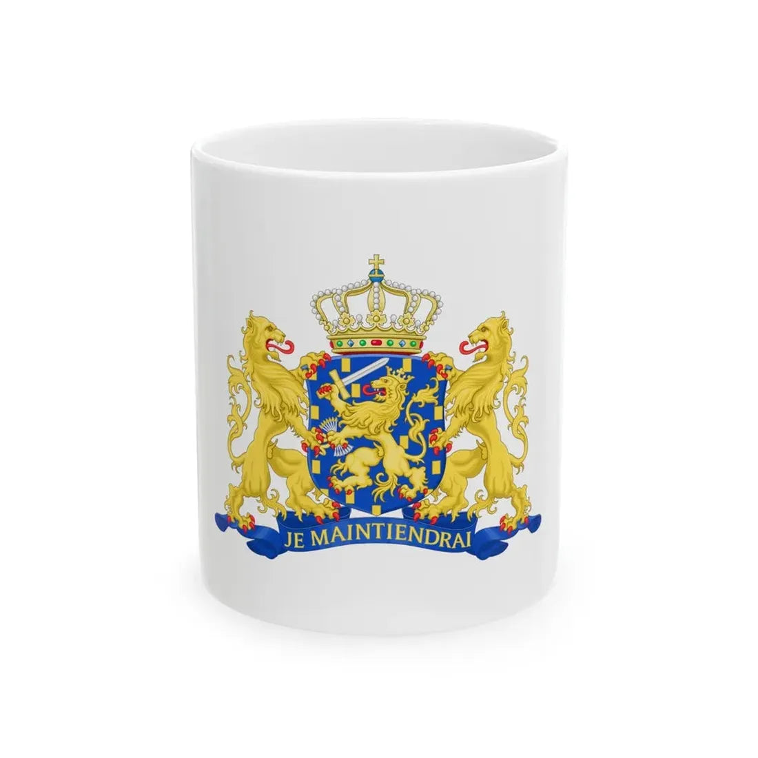 State coat of arms of the Netherlands - White Coffee Mug 11oz - Go Mug Yourself