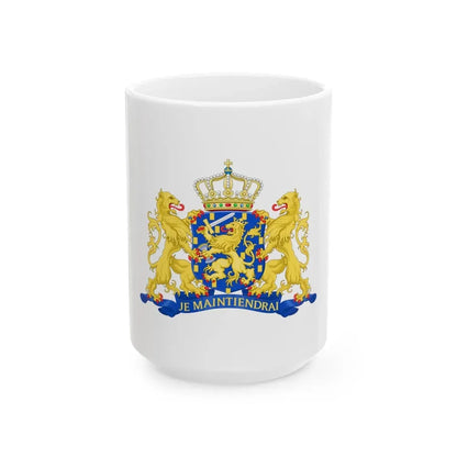 State coat of arms of the Netherlands - White Coffee Mug 15oz - Go Mug Yourself