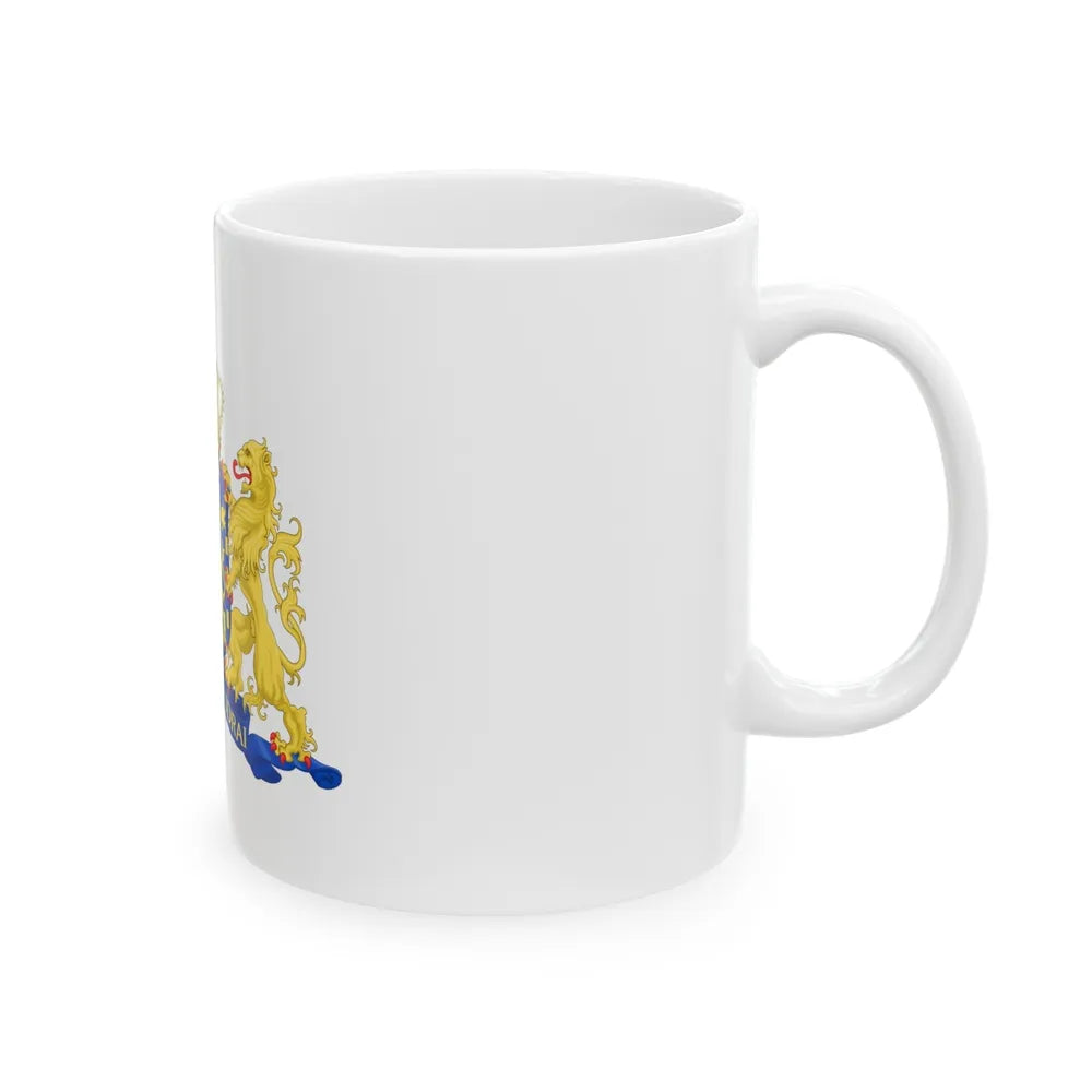 State coat of arms of the Netherlands - White Coffee Mug-Go Mug Yourself