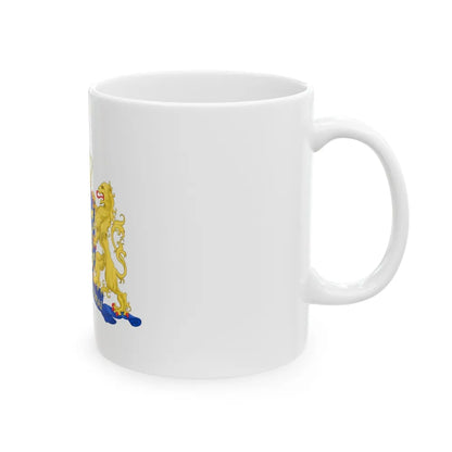 State coat of arms of the Netherlands - White Coffee Mug-Go Mug Yourself