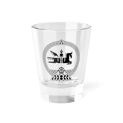 State emblem of Mongolia 1992 monochrome (Mongolia) (Coat of Arms) Shot Glass 1.5oz 1.5oz - Go Mug Yourself