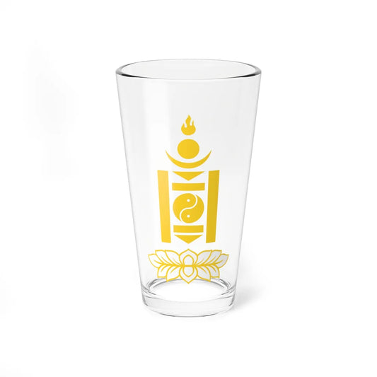 State emblem of Mongolian Peoples Republic 1924-1940 (Mongolia) (Coat of Arms) Pint Glass 16oz 16oz - Go Mug Yourself