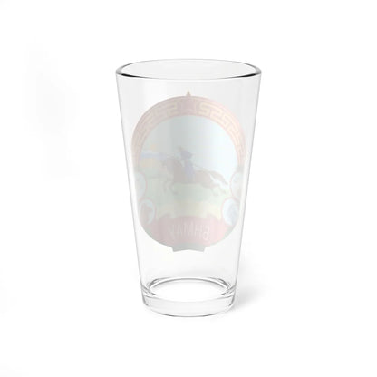 State emblem of the Peoples Republic of Mongolia 1941 - 1960 (Mongolia) (Coat of Arms) Pint Glass 16oz - Go Mug Yourself