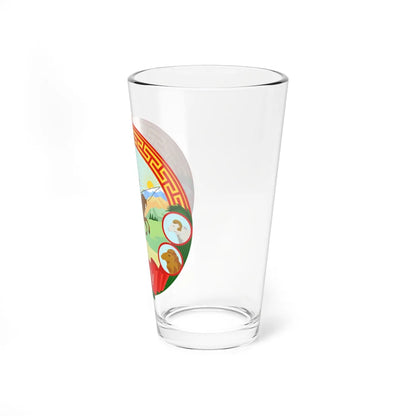 State emblem of the Peoples Republic of Mongolia 1941 - 1960 (Mongolia) (Coat of Arms) Pint Glass 16oz - Go Mug Yourself